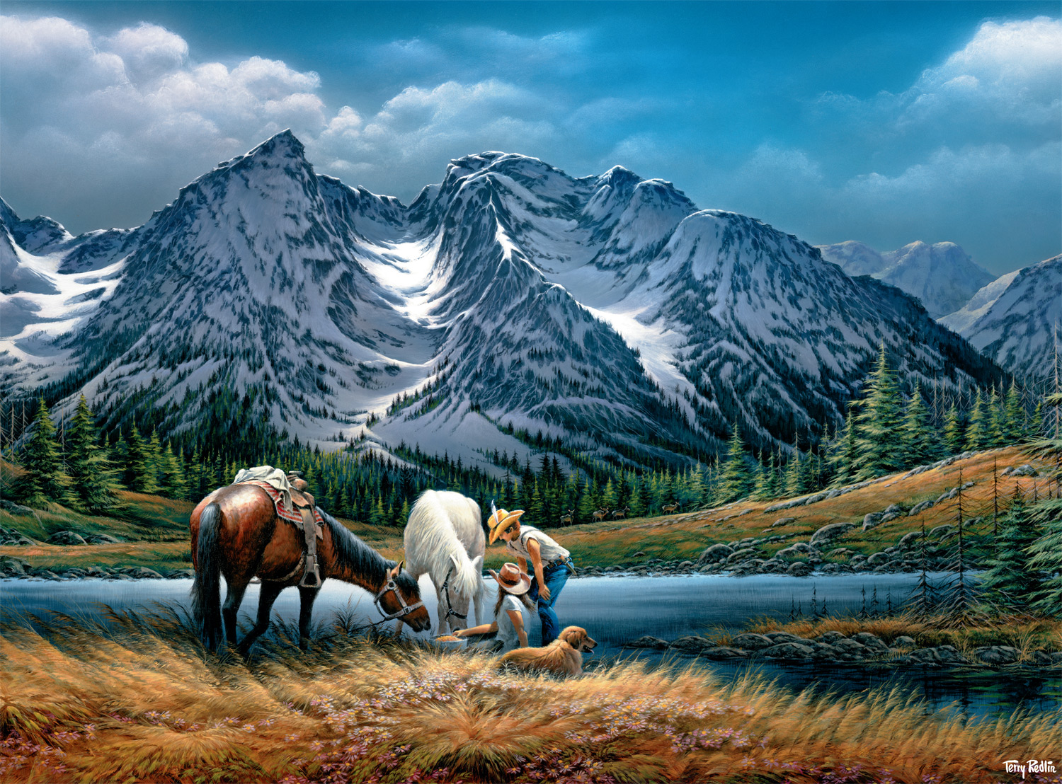 Buffalo Games 1000-Piece Terry Redlin For Purple Mountain Majesties Jigsaw Puzzle