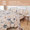 thumbnail image 2 of Floral Printed Sheet Set King Soft Microfiber Botanical Bed Sheets Extra Deep Pocket Pieces, 2 of 6