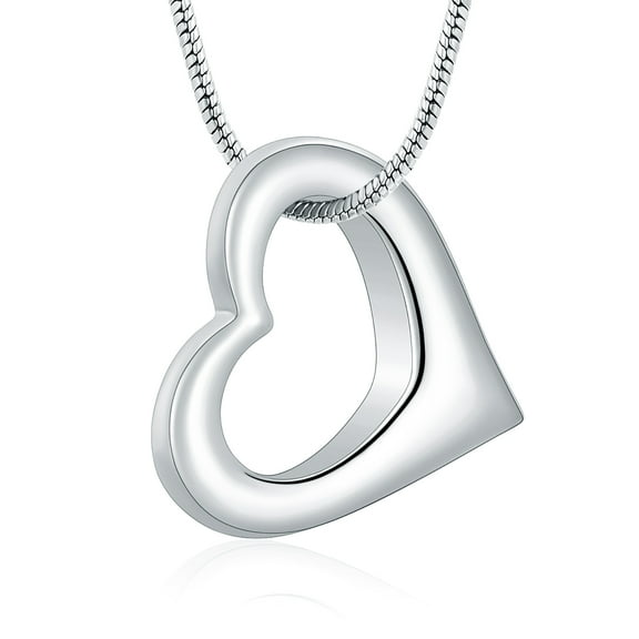 Small Love Heart Urn Necklace for Ashes Keepsake Memorial Cremation Jewelry Stainless Steel Ashes Holder Memorial Gift