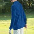 thumbnail image 4 of Homeyce Men's Long Sleeve Polo Shirts Floral Print with Buttons Shirt Collared Casual Lightweight Outdoor Golf Golf Polo Shirt Upf 50+ Sun Protection Quick Dry Pullover for Men,Blue XL, 4 of 4