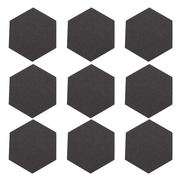12 PCS Tablero de mensajes Fieltro Hexagon Tablero de pared Memo Autoadhesivo Tablero
