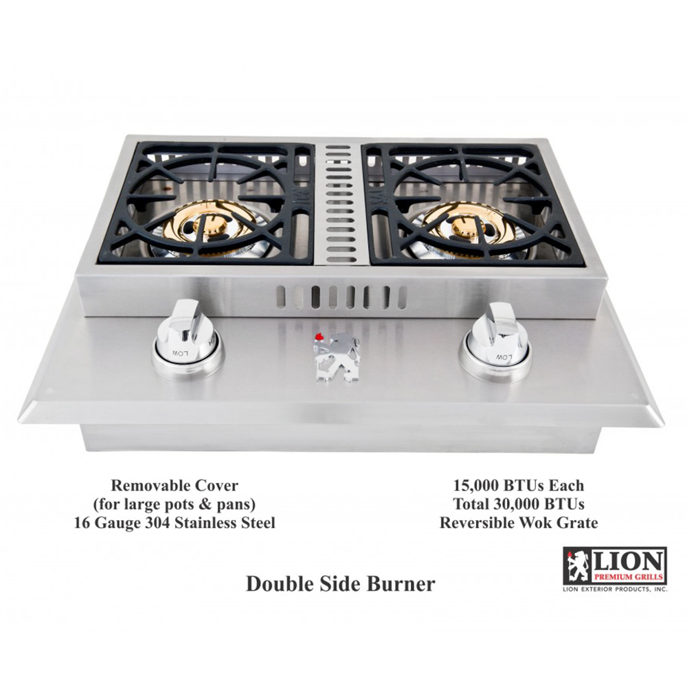 Lion Double Side Burner, 26.75-Inches, Natural Gas - image 3 of 3