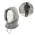 thumbnail image 4 of Gorro Con Babero Para Envolver Al Aire Libre, Transpirable, Apariencia Simple, Gorro Con Capucha Para Ciclismo, A Prueba De Viento, Suave Y Cómodo Para Viajar ANGGREK Gris claro, 4 of 8
