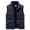 Dark Blue, variant on qolati Mens Fleece Lined Puffer Vest Casual Solid Color Zip Up Sleeveless Lightweight Jacket Winter Thicken Warm Outdoor Outwear