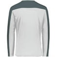 thumbnail image 5 of Holloway 223602.61U.S Youth Momentum Team Long Sleeve T-Shirt, White & Iron - Small, 5 of 5