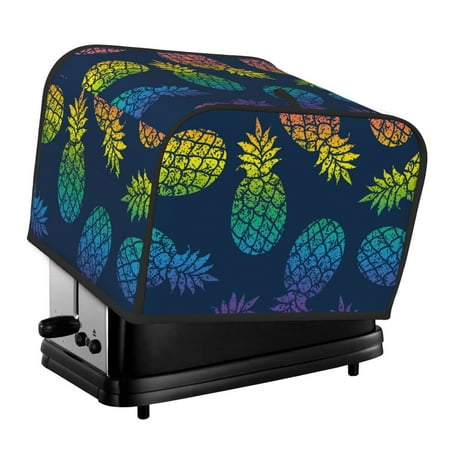 

Salelf Abstract Bright Pineapple Fruit Retro 4 Slice Toaster Cover Appliance Cover Toaster Dust And Fingerprint Protection Machine Washable Toaster Machine Cover
