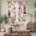 thumbnail image 6 of Mother's Day Kitchen Curtains 63 Inch Length, Pink Flowers Spring Floral Farmhouse Botanical Tiers Curtains for Living Room Berdoom, Light Filtering Drapes Window Treatment 2 Panels 42"Wx63"L, 6 of 8