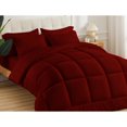 thumbnail image 2 of 3 Piece New Fluffy Pattern Comforter Set, 800 TC, 100% Egyptian Cotton, Super King Size Burgundy Solid, 2 of 6