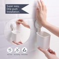 thumbnail image 2 of Soporte para cepillo de dientes con ventosa, sin perforación y reutilizable, instalación de 1 segundo, soporte para taza con rotación de 360°, carga de 5 kg, soporte impermeable para azulejos de pared, 2 of 4