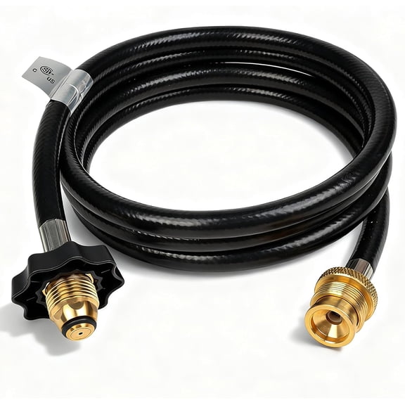 10-FT Propane Adapter Hose, Big/Little/Portable Heater Accessory, Connects to Propane Tank & Keg, Indoor/Outdoor Use