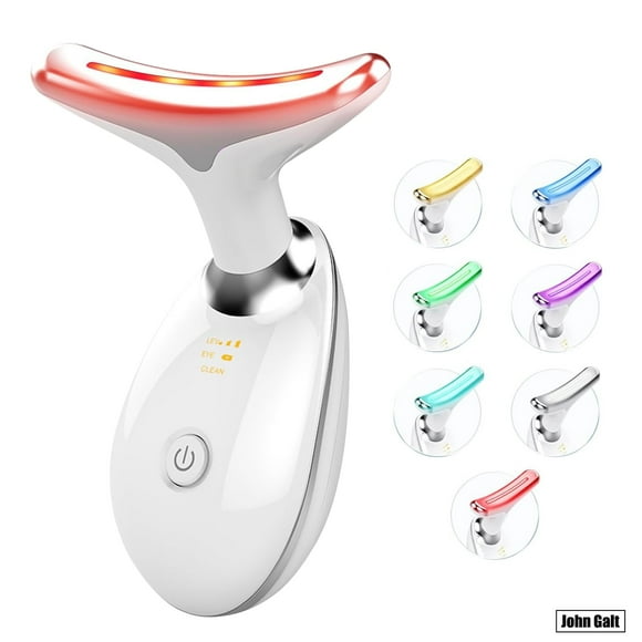 John Galt Red Light Therapy Massager for Face and Neck, 7 Colour Led w/ Skin Care