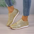 thumbnail image 2 of IUJSOY Platform Loafers for Women Slip on Flats Fashion Sequins Sneakers Anti Slip Walking Shoes, 2 of 6