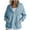 Light Blue, variant on Timegard Womens Sweatshirts Drawstring Zip up Hoodies Jacket Oversized Casual Loose Pullover with Pockets