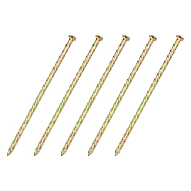 5Paquete de Clavos para Cubierta de Cercas, 7-1/16" Clavo de Cubierta en Espiral de Acero al Carbono, Color Zinc