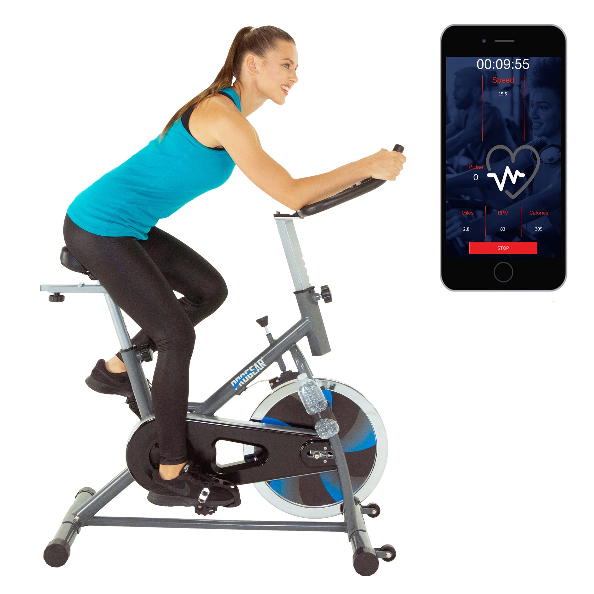 progear 100s exercise bike indoor training cycle with heart pulse 3205