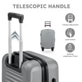 thumbnail image 5 of Gowill 3 Piece Luggage Set 28/24/20 inch Hardside Lightweight Spinner Wheels Carry-on and Checked Suitcase.Silver, 5 of 9
