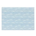 thumbnail image 1 of Harbour Stripe Cutting Board, Soft Toned Nautical Uniform Brushstroke Simplistic Lines Theme, Decorative Tempered Glass Cutting and Serving Board, Large Size, Pale Blue White, by Ambesonne, 1 of 1