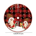 thumbnail image 3 of Fmbmuo 35/47 Inch Christmas Tree Skirt Red Santa Claus Christmas Decorations, Traditional Non Slide Nylon,Spandex Vintage Tree Skirt for Festive Family Gatherings, 3 of 5
