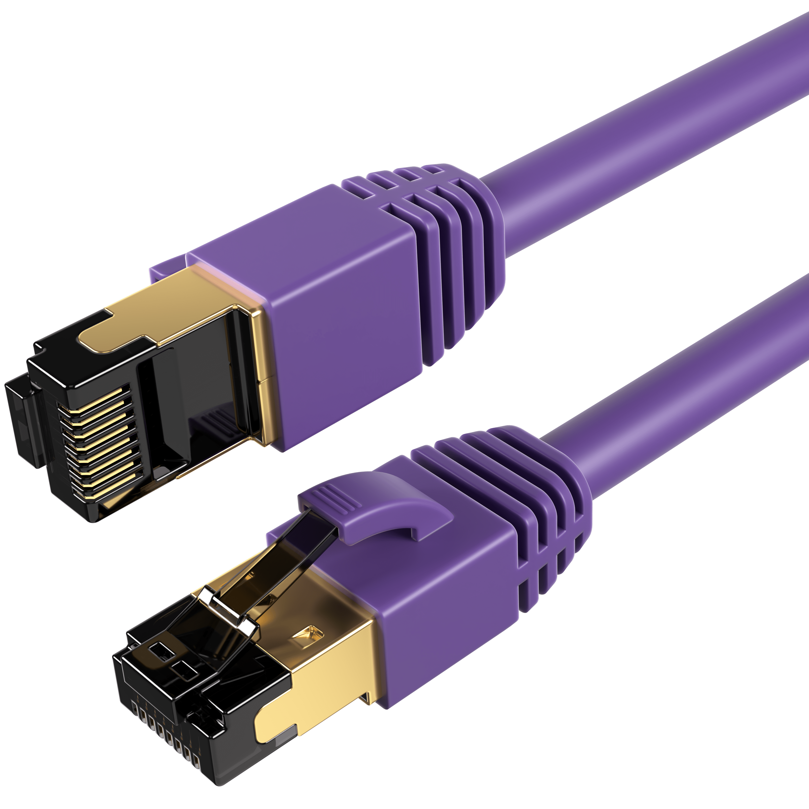 Cat8 35FT Network Ethernet Patch Cable, 2000Mhz Internet Wire, For Router, Modem, PC, Laptop, TVs, Printer Cord, Consoles for Home and Office, Purple, Cables Direct Online