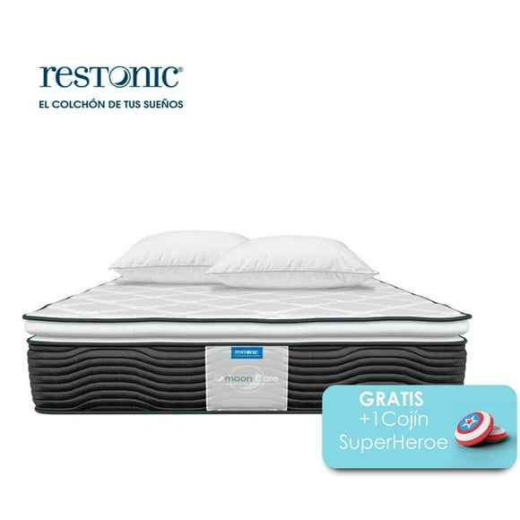 Colchón Ortopédico Moon Matrimonial Restonic Complemento 2 Almohadas Standar