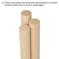 thumbnail image 3 of Unique Bargains 1-1/8 x 4 Inch Dowel Rods Wood Sticks Unfinished Wooden Dowel Rods Round Dowels Sticks 10 Pcs, 3 of 6