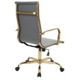 thumbnail image 4 of Scranton & Co High-Back Faux Leather Office Chair With Gold Frame in Gray, 4 of 6