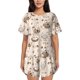 thumbnail image 1 of Fotbe Chicken With Floral Conjunto de Pijama Estampado para Mujer, 2 Piezas, Ropa de Dormir con Camiseta de Manga Corta y Shorts Suaves-4X-Large, 1 of 6