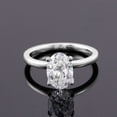 thumbnail image 3 of solitaire jewels 2.5CT Oval Moissanite Solitaire Engagement Ring For Women, 14K White Gold, 3 of 7