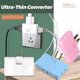 thumbnail image 4 of Adaptador De Enchufe Giratorio, Extensor De Tomas De 3 Vías, Adaptador De Pared Delgado De 180 Grados, Diseño De Enchufe Plano, Ahorra Espacio, Para Uso En El Hogar Y La Oficina, Alimenta Tabletas, 4 of 7