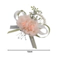 thumbnail image 5 of Hyasfey Wedding Bracelet Forest Style Breast Flower Faux Peral Tassel Bow Fake Floral Decor Wrist Flower Wedding Party Prom Bridesmaid Bride Corsage, 5 of 8