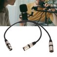 thumbnail image 1 of XLR Y Splitter Cable, 1.6ft 3 Pin Y Splitter Mic Cord Prevent Interference Noiseless Low Loss  For Speaker For, 1 of 8