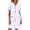 White_001, variant on Mid Sleeve Shirt Dress for Women Solid Color Loose Fit Lab Coat Tunic Workwear Dress for Women Grey_002,L