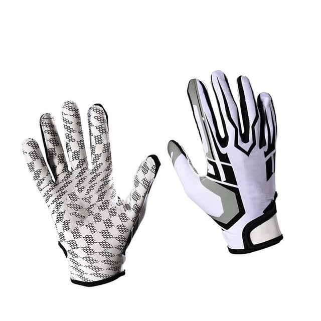 Guantes antideslizantes para fútbol americano y rugby, transpirables, de dedo completo, para béisbol, talla M