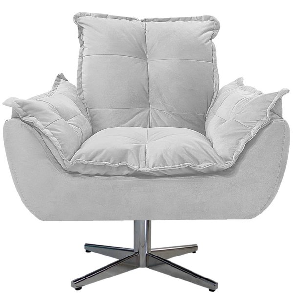 Sillón Odette B base de metal - Blanco WEIK Odette