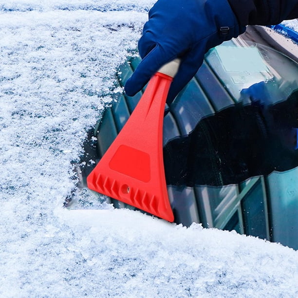 Rascador de nieve para automóvil, herramientas de invierno con mango de espuma, rompehielos para ventana de nieve helada para Auto Bus, removedor de Rojo DYNWAVEMX Limpiador de parabrisas de coche