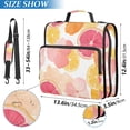 thumbnail image 2 of FORMRS Zipper Binder with Shoulder Strap 2-inch Ring 500 Sheet Capacity File Bag, Pink Floral Orange, 2 of 5