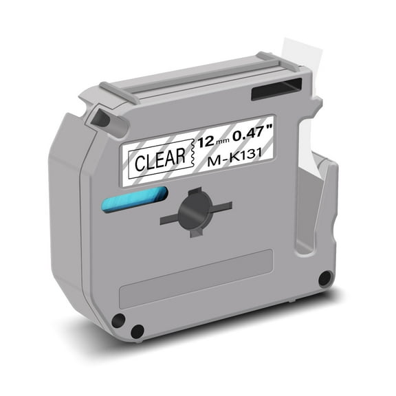 GREENCYCLE 1PK Compatible for Brother P-touch M Tape MK131 M-K131 M131 12mm 0.47" Black on Clear for Brother PT-100 PT-M95 PT-90 PT-70 PT-65 PT-85 Label Maker Refills