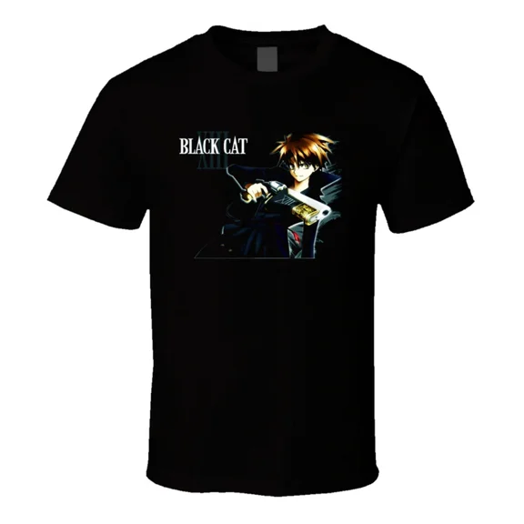 Train Heartnet Black Cat Anime Manga T Shirt