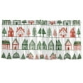 thumbnail image 7 of Yayeee Kitchen Curtains Set of 2 Light Filtering 57"x24" Over Sink Window Panels, White Christmas House, 7 of 7
