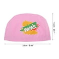 thumbnail image 4 of Unique Bargains 1 Pc Knitted PU Elastic Letter Swim Cap Pink, 4 of 5