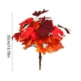 thumbnail image 3 of HengDidi Orange Harvest Leaf Stems 35cm - Vibrant Color Artificial Foliage for Thanksgiving Decor Fall Dining Table Setting Party Centerpiece, 3 of 6