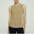 thumbnail image 3 of KBZDBZC Tank Tops Women Women's 2024 Summer New Cool Sports Vest Women's Running Sleeveless Blouse Quick Drying Outer Top Yoga Fitness Loose Tanks Workout Tops Women's Tops (Beige,L), 3 of 6