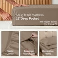 thumbnail image 4 of Casa Platino Twin Cotton Sheets – 450 Thread Count Long Staple 100% Cotton Bed Sheets, Sateen Finish, Comfort & Durable For Everyday Bedding, – Taupe, 4 of 8