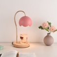thumbnail image 1 of Lámpara de cera derretida vela de aromaterapia lámpara de ambiente regulable rosa nórdica Lámpara de ambiente perfumada con vela derretida para mesita de noche, 1 of 5