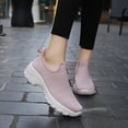 thumbnail image 2 of YOURDIARY Women's Walking Shoes Lightweight Slip-on Flats Breathable Pink, 2 of 5