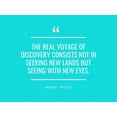 thumbnail image 2 of ArtsyQuotes 14x12 Black Ornate Wood Framed with Double Matting Museum Art Print Titled - Marcel Proust Quote: The Real Voyage, 2 of 4