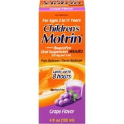 Motrin Children's Pain Reliever Oral Liquid Suspension, Grape Flavor, 4oz