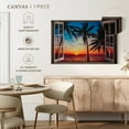 thumbnail image 5 of Elephant Stock Window To Colorful Beach Wall Art - Horizontal Canvas Wall Art - Living Room Wall Decor - Beach Canvas - Black And Blue Decor - 24" x 16", 5 of 8