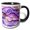 Black/White, variant on 3drose, Purple, Pink, and Beige Bubble Abstract, 11oz Two-tone Red Mug