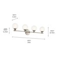 thumbnail image 6 of 55173PN Kichler Lighting Benno - 20W 4 LED Bath Vanity In Industrial Style-8.75 Inches Tall and 34 Inches Wide-Polished Nickel Finish, 6 of 6